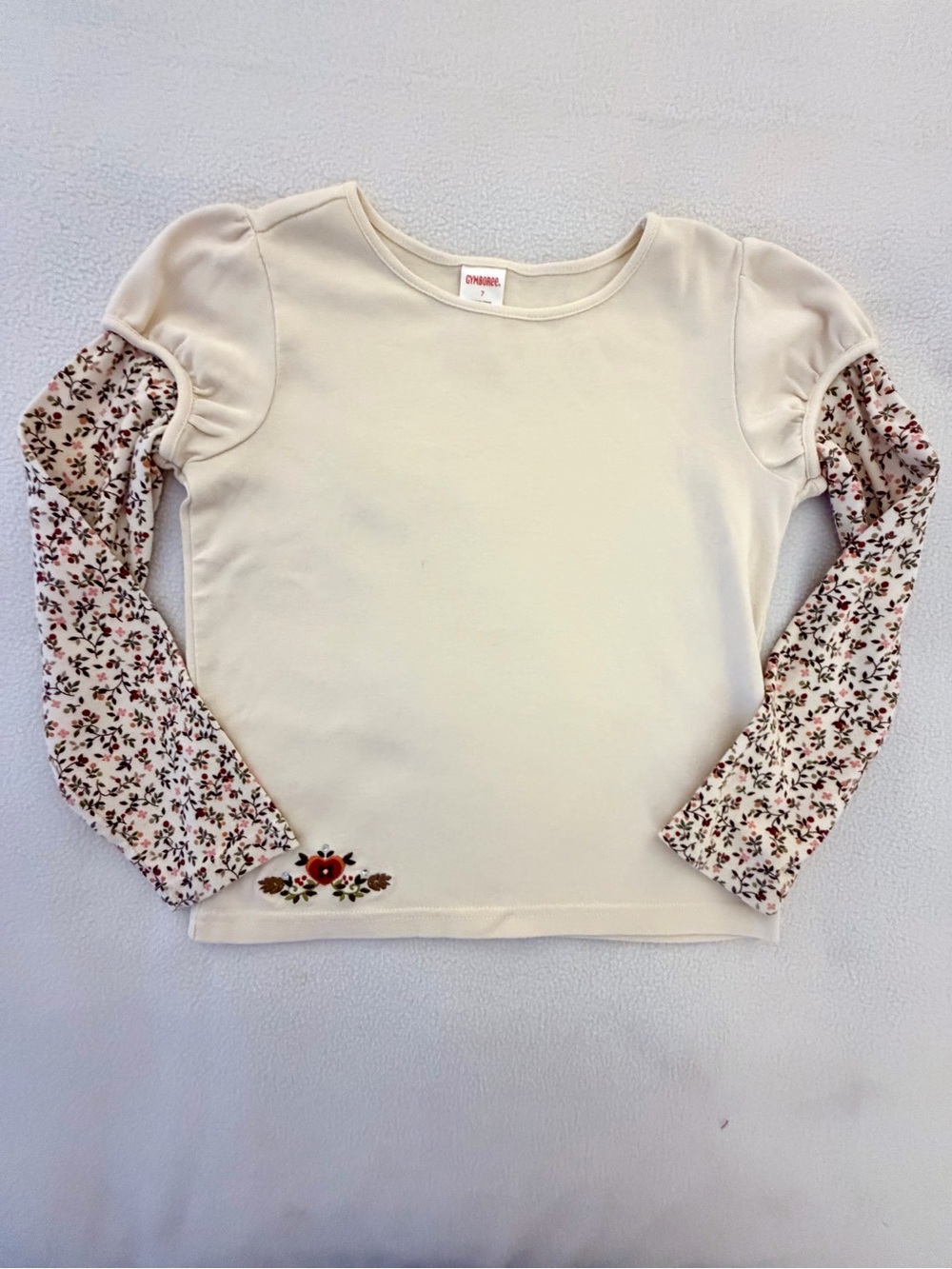 Gymboree Harvest Leaves Faux Layered Leaf Pattern Top